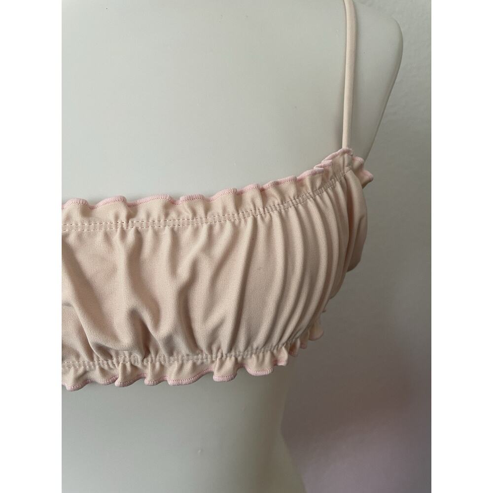 Aila Blue Swim Bikini Top Lacy Ruffed Swimwear Beach Summer - Picture 3 of 8